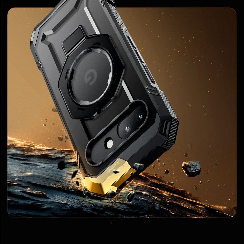 Supcase Unicorn Beetle Grip Google Pixel 9a Håndværker Cover - MagSafe Kompatibel - Gennemsigtig / Sort