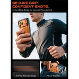 SUPCASE UB GRIB PRO MAG iPhone 17 Pro Max Mobil Cover inkl. Skærmbeskyttelse - MagSafe Kompatibel - Gennemsigtig / Orange