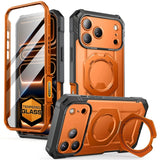 SUPCASE UB GRIB PRO MAG iPhone 17 Pro Max Mobil Cover inkl. Skærmbeskyttelse - MagSafe Kompatibel - Gennemsigtig / Orange