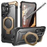 SUPCASE Samsung Galaxy S26 Ultra UB Grip Mag Cover m. Kickstand - MagSafe Kompatibel - Sort / Guld