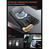 SUPCASE Samsung Galaxy S26 Ultra UB Grip Mag Cover m. Kickstand - MagSafe Kompatibel - Sort / Guld