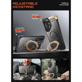 SUPCASE Samsung Galaxy S26 Ultra UB Grip Mag Cover m. Kickstand - MagSafe Kompatibel - Sort / Guld