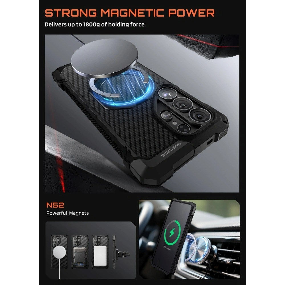 Samsung Galaxy S26 Ultra SUPCASE UB GRIB PRO MAG Mobil Cover - MagSafe Kompatibel - Sort