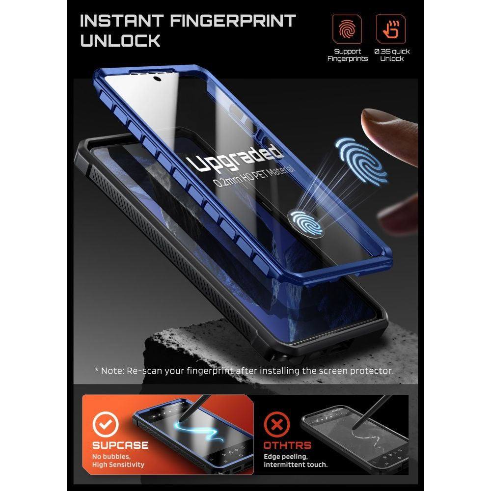 SUPCASE Samsung Galaxy S26 Ultra Unicorn Beetle Pro Mag Cover inkl. 2x Frontramme - MagSafe Kompatibel - Blå