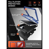 SUPCASE Samsung Galaxy S26 Ultra Unicorn Beetle Pro Mag Cover inkl. 2x Frontramme - MagSafe Kompatibel - Blå