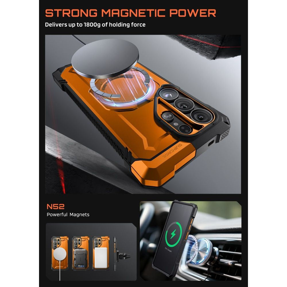 SUPCASE Samsung Galaxy S26 Ultra UB Grip Mag Cover m. Kickstand - MagSafe Kompatibel - Orange