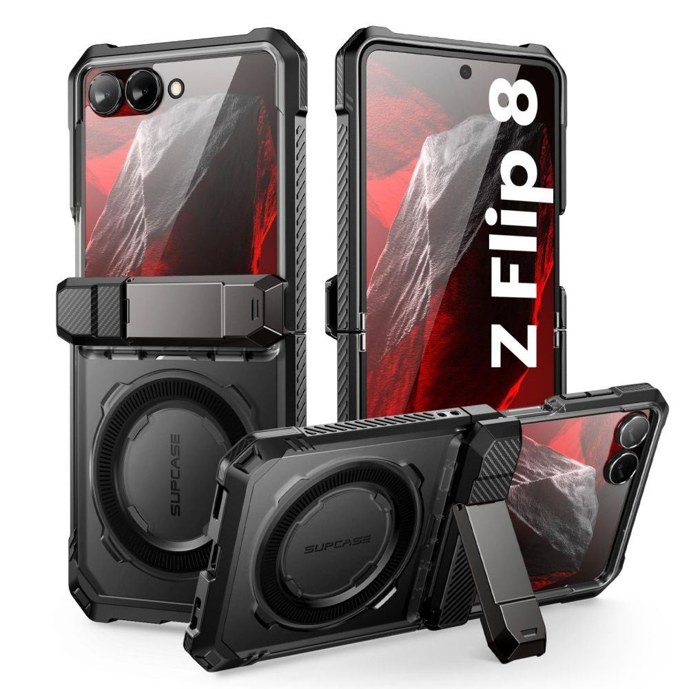 Samsung Galaxy Z Flip8 Supcase UB Grip Mag Håndværker Cover - MagSafe Kompatibel - Sort