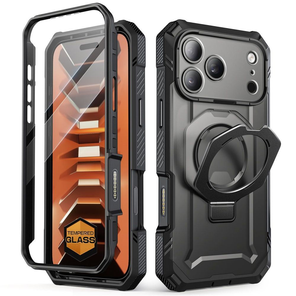 iPhone 18 Pro / 17 Pro Supcase Grip Pro Mag Håndværker Cover - MagSafe Kompatibel - Sort