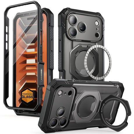 iPhone 18 Pro / 17 Pro Supcase Grip Pro Mag Håndværker Cover - MagSafe Kompatibel - Sort