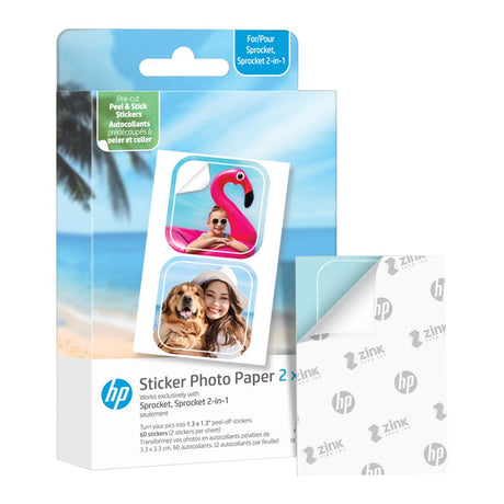 HP Sprocket / Spocket 2-in-1 Klistermærke Fotopapir 5 x 7,6 cm - 30 stk.