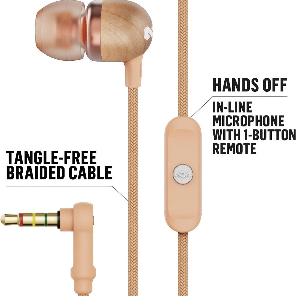 House of Marley Smile Jamaica Jackstik Høretelefoner - In-Ear - Kobber