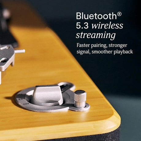 House of Marley Stir It Up Wireless 2 Pladespiller m. Bluetooth - Sort / Lys Bambus
