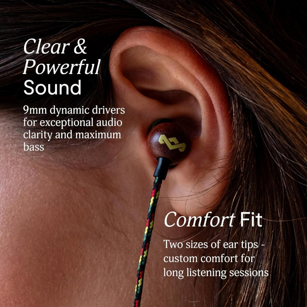 House of Marley Smile Jamaica In-Ear Høretelefoner m. USB-C - Rasta