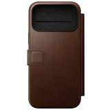 iPhone 18 Pro Max Nomad Modern Leather Folio Flip Cover - MagSafe Kompatibel - Brown