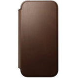 iPhone 18 Pro Max Nomad Modern Leather Folio Flip Cover - MagSafe Kompatibel - Brown