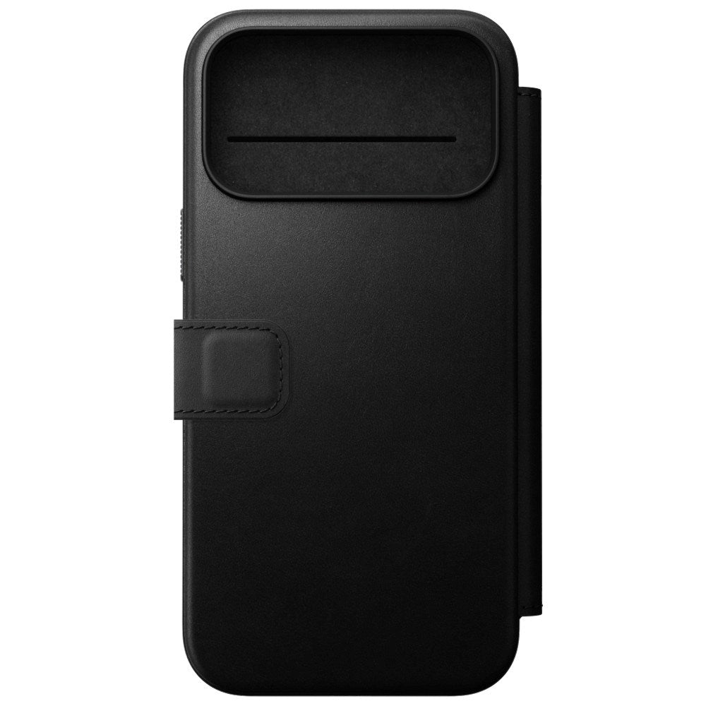 iPhone 18 Pro Max Nomad Modern Leather Folio Flip Cover - MagSafe Kompatibel - Black
