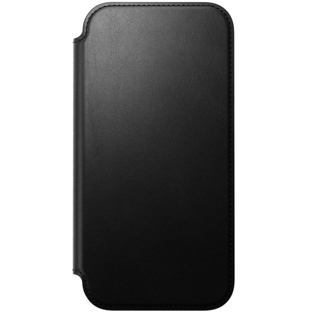 iPhone 18 Pro Max Nomad Modern Leather Folio Flip Cover - MagSafe Kompatibel - Black