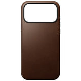 iPhone 18 Pro Max Nomad Modern Leather Bagside Cover - MagSafe Kompatibel - Brown