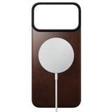 iPhone 18 Pro Max Nomad Magnetic Horween Leather Back Cover - MagSafe Kompatibel - Rustic Brown