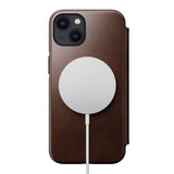 iPhone 13 Nomad Modern Horween Leather Folio Cover - MagSafe Kompatibel - Brun