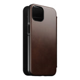 iPhone 13 Nomad Modern Horween Leather Folio Cover - MagSafe Kompatibel - Brun