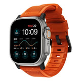 Nomad Apple Watch (42/44/SE/45/46/49mm) Rugged Band Rem - Ultra Orange / Black Hardware