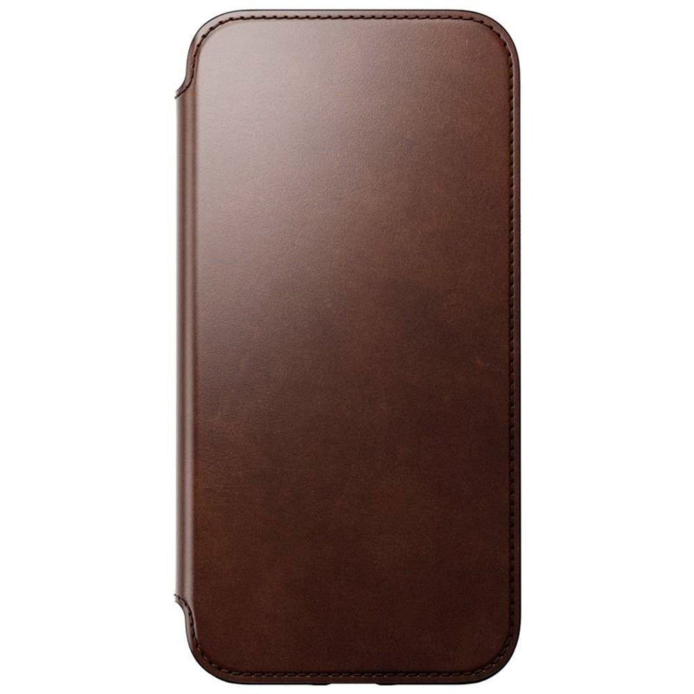 iPhone 14 Pro Max Nomad Modern Horween Leather Folio Cover - MagSafe Kompatibel - Brun