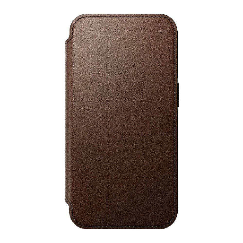 iPhone 14 Pro Nomad Modern Leather Folio Cover - MagSafe Kompatibel - Brun