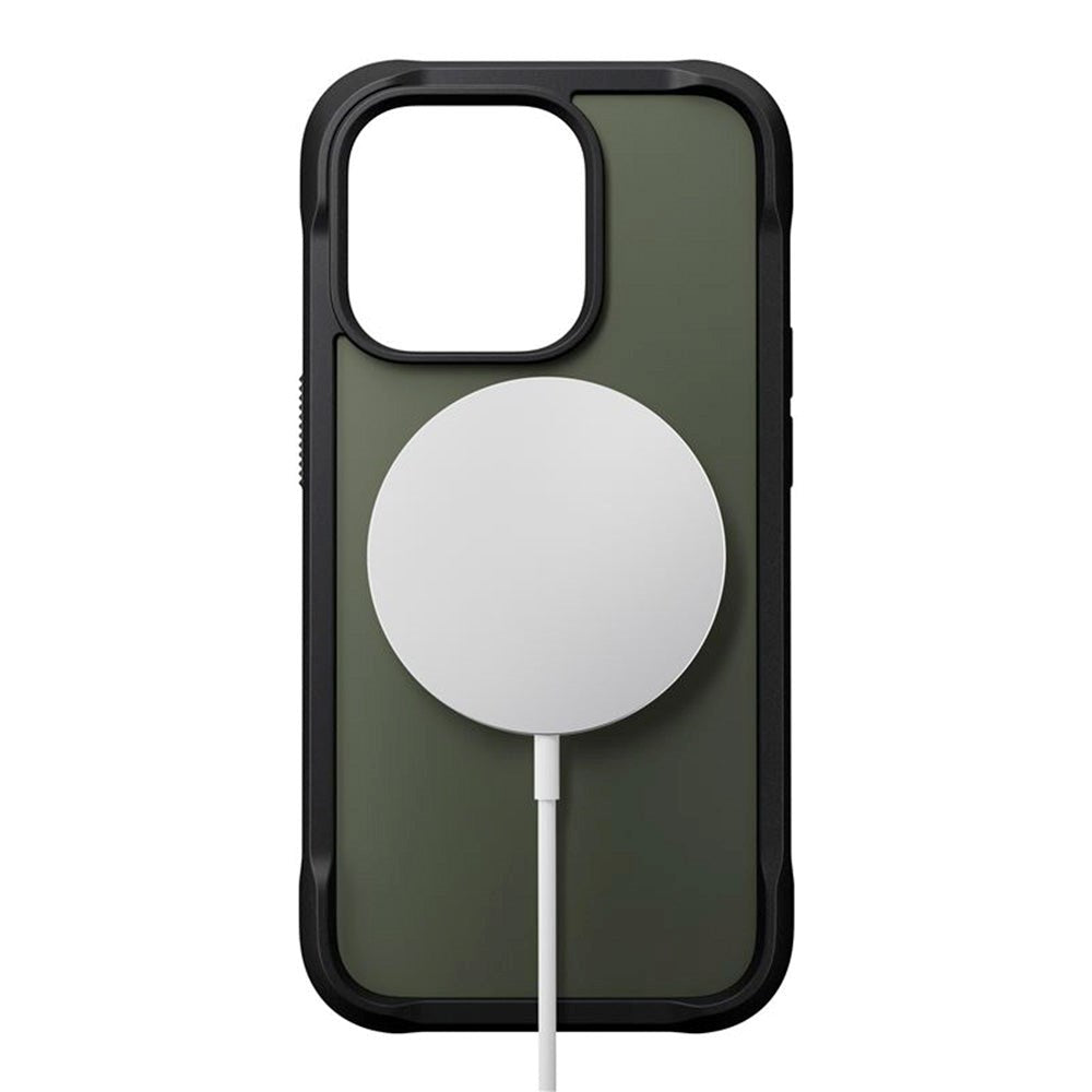 iPhone 14 Pro Nomad Rugged Cover - MagSafe Kompatibel - Grøn / Sort