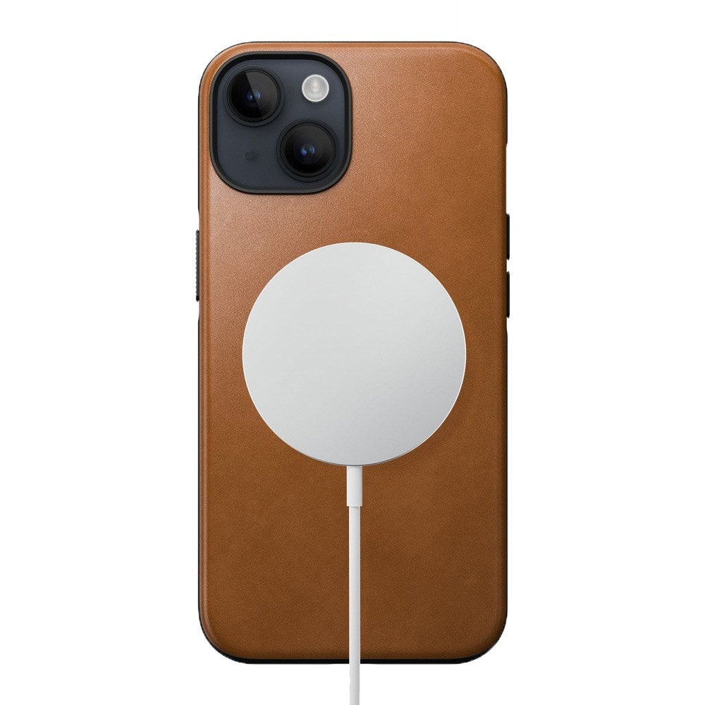 iPhone 14 Nomad Modern Leather Cover - MagSafe Kompatibel - Tan