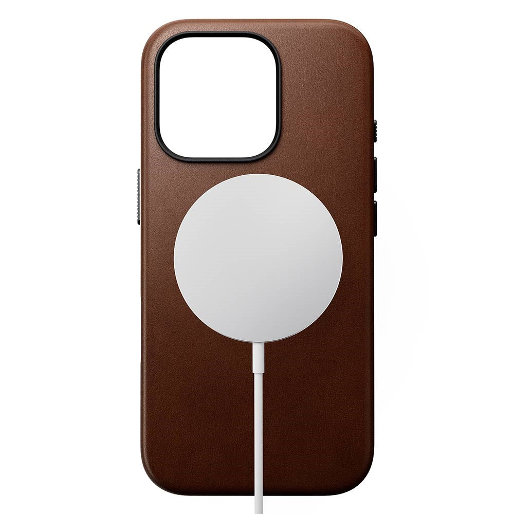 iPhone 16 Nomad Pro Traditional  Leather Cover - MagSafe Kompatibel - Brun