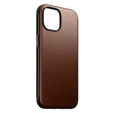 iPhone 15 Nomad Modern Leather Cover - MagSafe Kompatibel - Brun