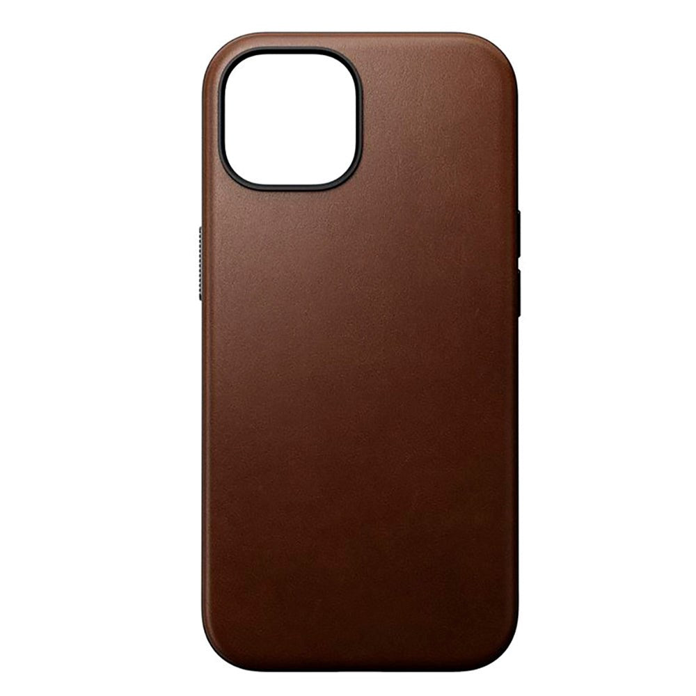 iPhone 15 Nomad Modern Leather Cover - MagSafe Kompatibel - Brun