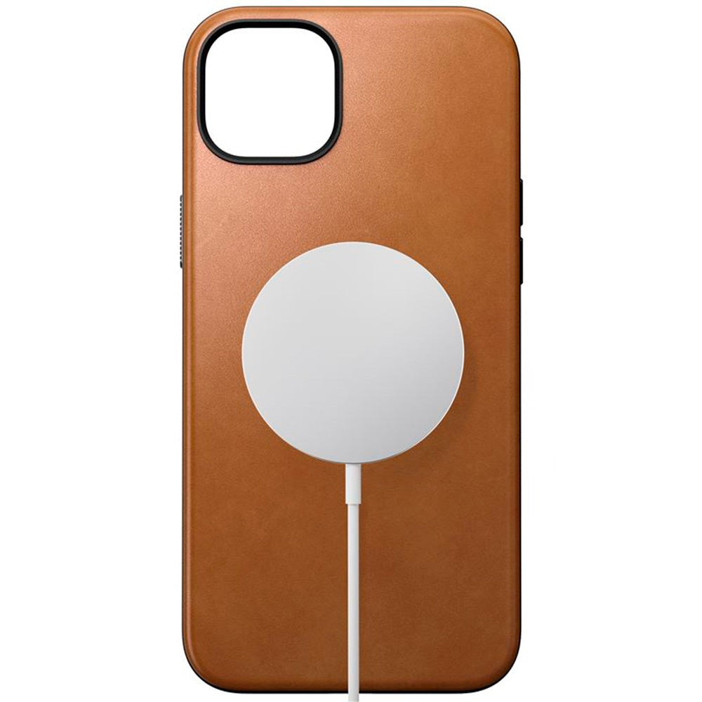 iPhone 15 Plus Nomad Modern Leather Cover - MagSafe Kompatibel - Tan