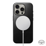 iPhone 15 Pro Modern Nomad Horween Leather Cover - MagSafe Kompatibel - Sort