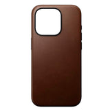 iPhone 15 Pro Nomad Modern Leather Cover - MagSafe Kompatibel - Brun