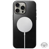 iPhone 15 Pro Max Modern Nomad Horween Leather Cover - MagSafe Kompatibel - Sort