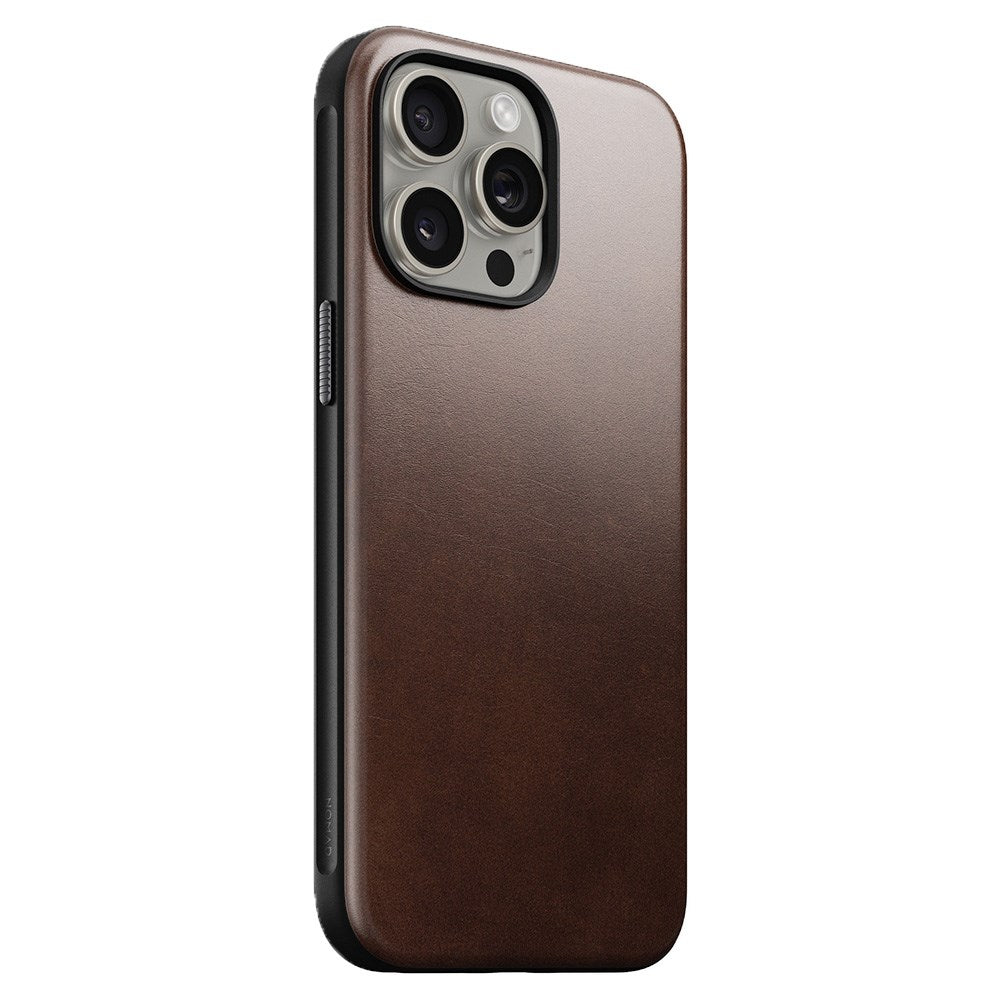 iPhone 15 Pro Max Modern Nomad Horween Leather Cover - MagSafe Kompatibel - Brun