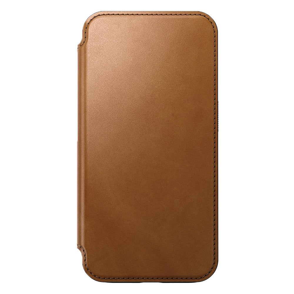 iPhone 15 Pro Nomad Modern Leather Folio Cover - MagSafe Kompatibel - Tan