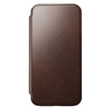 iPhone 15 Pro Nomad Modern Horween Leather Folio Cover - MagSafe Kompatibel - Brun