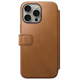 iPhone 15 Pro Max Nomad Modern Leather Folio Cover - MagSafe Kompatibel - Tan