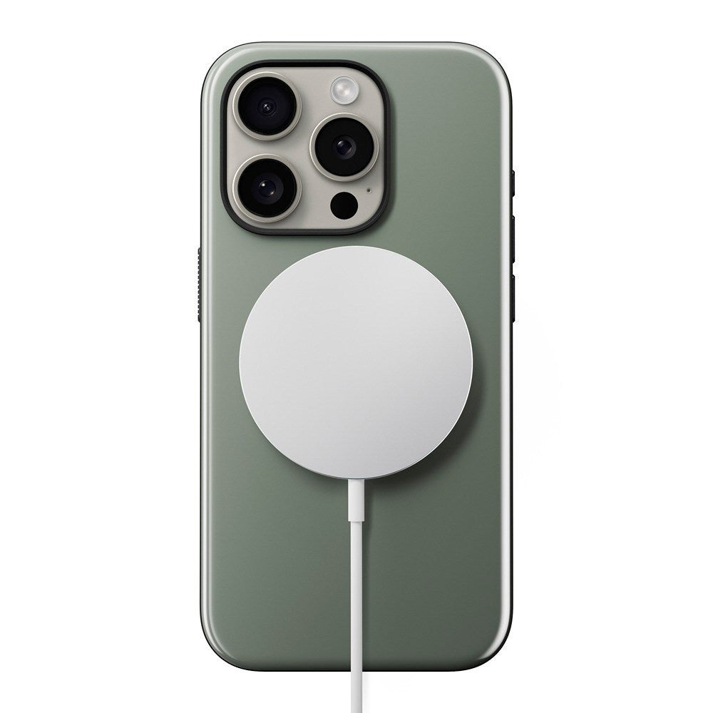 iPhone 15 Pro Nomad Sport Cover - MagSafe Kompatibel - Mosgrøn