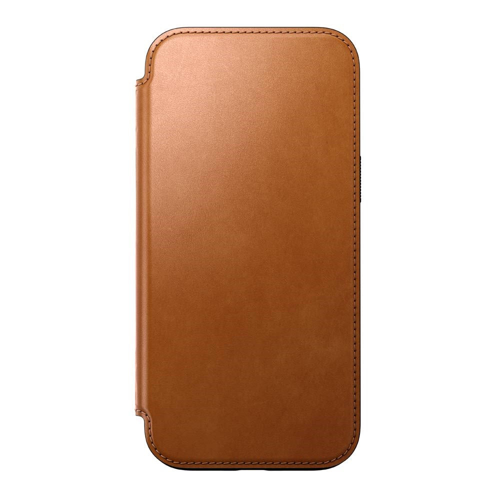 iPhone 16 Pro Max Nomad Modern Leather Folio Cover - MagSafe Kompatibel - Tan