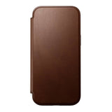 iPhone 16 Pro Max Nomad Modern Leather Folio Cover - MagSafe Kompatibel - Brun