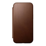 iPhone 16 Plus Nomad Modern Leather Folio Cover - MagSafe Kompatibel - Brun