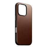 iPhone 16 Pro Nomad Modern Leather Cover - MagSafe Kompatibel - Brun