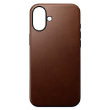 iPhone 16 Plus Nomad Modern Leather Cover - MagSafe Kompatibel - Brun