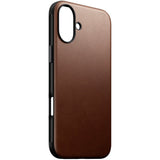 iPhone 16 Plus Nomad Modern Leather Cover - MagSafe Kompatibel - Brun