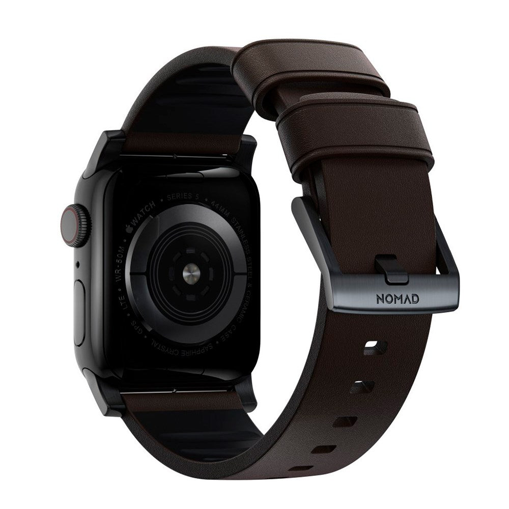 Nomad Apple Watch (42/44/SE/45/46/49mm) Active Band Pro Rem - Classic Brown / Black Hardware