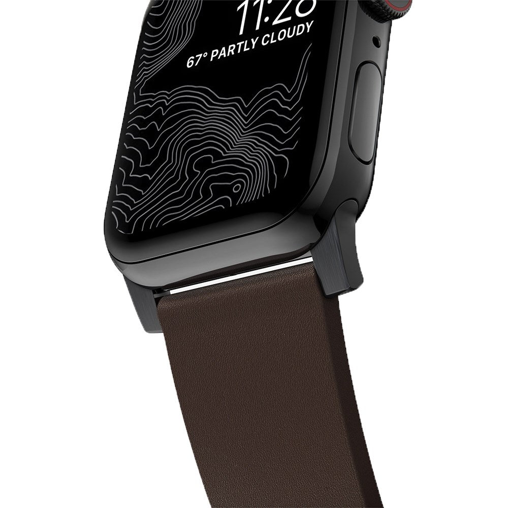 Nomad Apple Watch (42/44/SE/45/46/49mm) Active Band Pro Rem - Classic Brown / Black Hardware